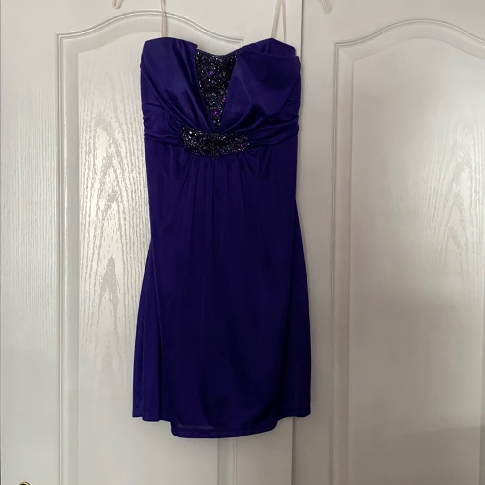 Royal purple homecoming dress